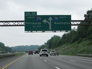 I-79 south at I-279 - Franklin Park, PA