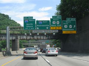 I-376/US 22-30 east at I-279 - Pittsburgh, PA