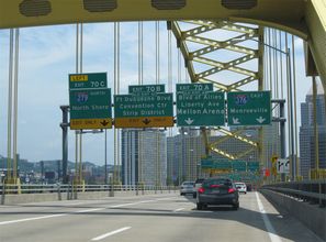 I-376/US 22-30 east at I-279 - Pittsburgh, PA