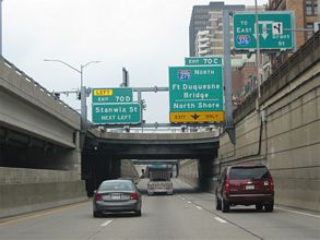 I-376/US 22-30 west at I-279 - Pittsburgh, PA