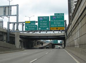 I-376/US 22-30 west at I-279 - Pittsburgh, PA