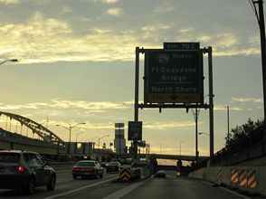 I-376/US 22-30 west at I-279 - Pittsburgh, PA