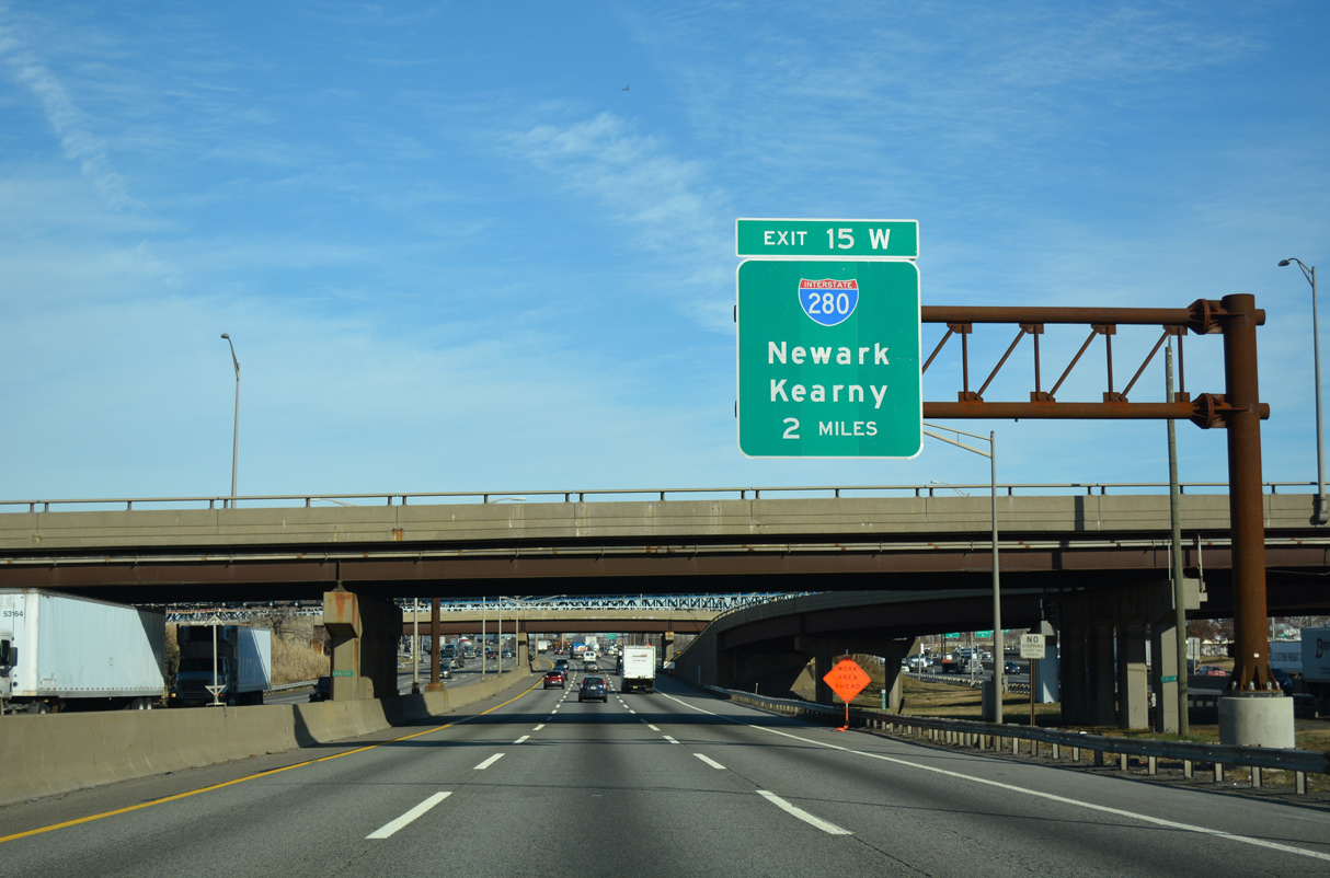 I-95/NJ Tpk north at I-280 - Newark, NJ