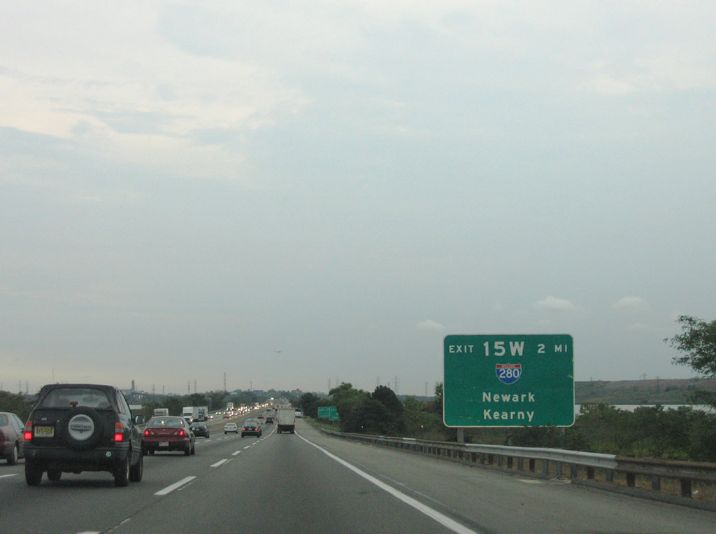 I-95W/NJ Tpk south at I-280 - Kearny, NJ