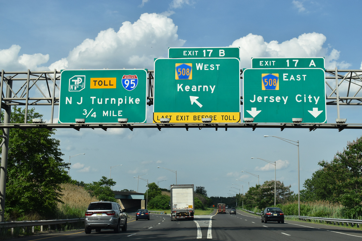 I-280 east at I-95/NJ Tpk - Kearny, NJ