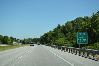 I-74/280 east at I-80/IL 110 - Colona