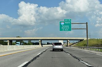 I-80/90 (Ohio Turnpike) east two miles from I-280