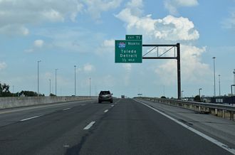 I-80/90 (Ohio Turnpike) east a half mile from I-280