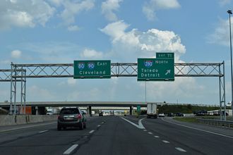 I-80/90 (Ohio Turnpike) east at I-280 North and SR 420 South