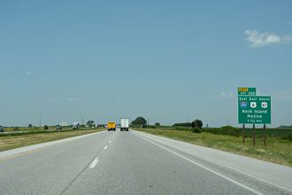 I-80/US 61 west at I-280/US 6 - Davenport, IA