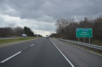 I-80 west at I-74/280-IL 110 - Colona