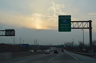 I-95/NJ Tpk south at I-280 - Kearny, NJ