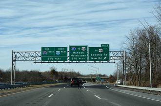 I-280 west at I-80/287 - Parsippany-Troy Hills Twp, NJ