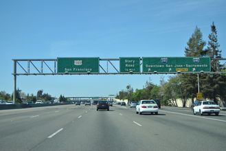 US 101 north at I-280/680