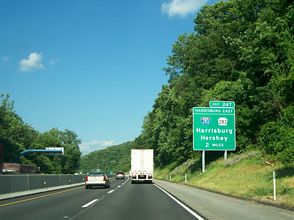 I-76/PA Tpk east at I-283 - Fairview Twp