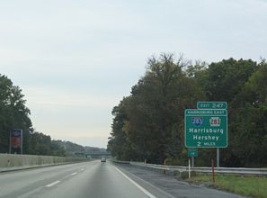 I-76/PA Tpk west at I-283 - Lower Swatara Twp