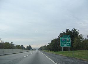 I-76/PA Tpk west at I-283 - Lower Swatara Twp
