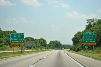 I-283 south at I-76/PA Tpk - Lower Swatara, Twp