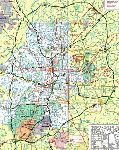 Atlanta, GA - 1969 Map