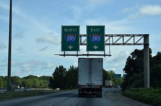 I-85 north at I-285 - Union City, GA