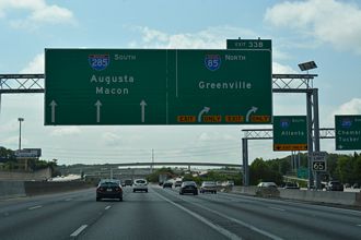 I-285/Atlanta Perimeter Highway east at I-85 near Doraville, Georgia
