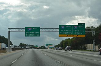 I-285 west at I-85 - College Park, GA