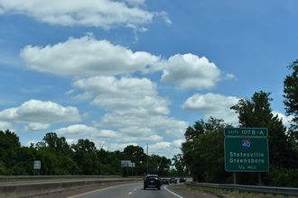 US 52 south at I-40/285 - Winston-Salem, NC