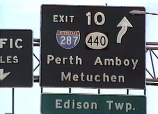 I-95/NJ Turnpike North at I-287/Route 440 in 1998