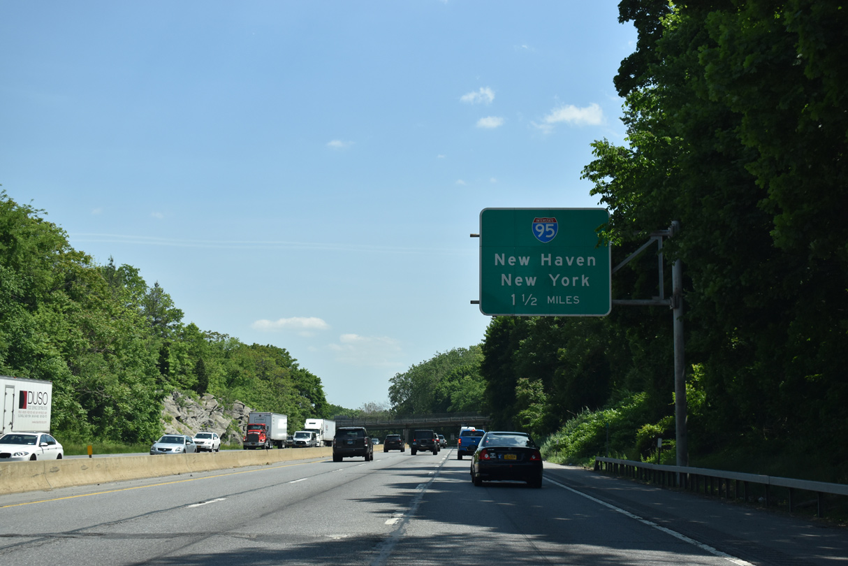 I-287 east at I-95 - Port Chester, NY