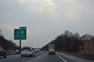 I-95/NJ Tpk south at I-287/Route 440 - Edison Twp