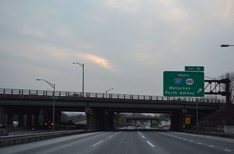I-95/NJ Tpk south at I-287/Route 440 - Edison Twp