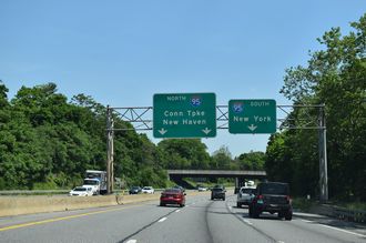 I-287 east at I-95 - Port Chester, NY