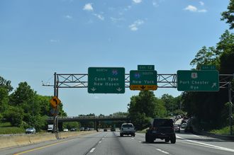 I-287 east at I-95 - Port Chester, NY