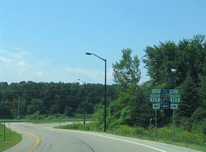 VT 289 east at VT 117 - Essex