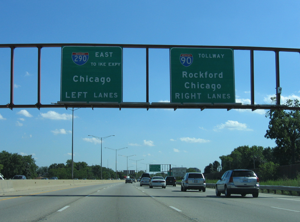 IL 53 south at I-90/290 - Rolling Meadows