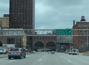 Eisenhower Expwy east at Wacker Dr - Chicago, IL