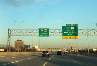 I-90 east at I-290/IL 53 - Schaumburg