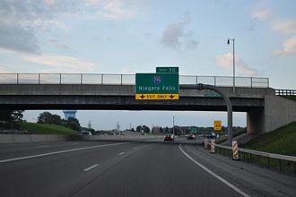 I-90/New York Thruway east at I-290 - Amherst, NY