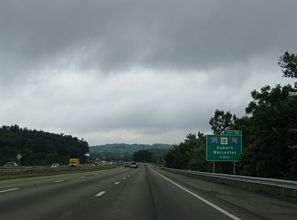 I-90/Mass Pike west at I-290/395 - Auburn, MA