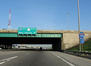 I-90 west at I-290/IL 53 - Rolling Meadows