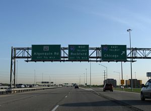 I-290/IL 53 west at I-90 - Schaumburg