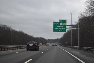 I-290 west two miles from I-90/Mass Pike in Auburn.