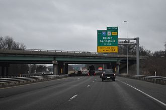 I-290 west at I-90, a half mile from Route 12 to the Mass Pike.