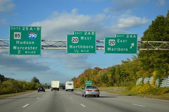 I-495 north at I-290/Route 85 - Marlborough, MA