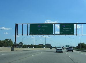 Illinois Route 53 South at Interstate 290 in Rolling Meadows, Illinois