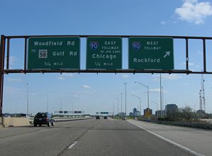 IL 53 south at I-90/290 - Rolling Meadows