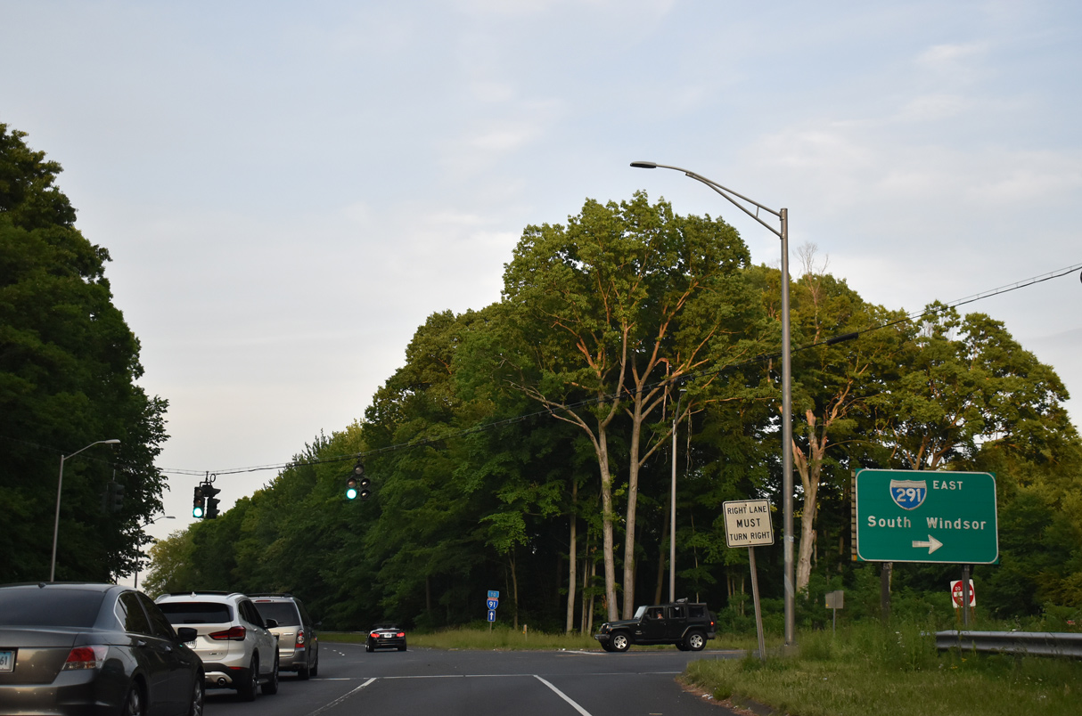 Route 218 east at I-291 - Windsor, CT