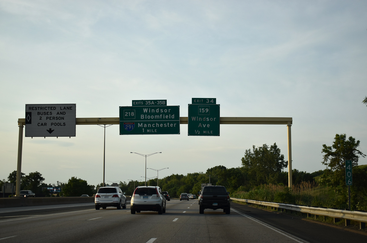 I-91 north at I-291/Route 218 - Hartford, CT