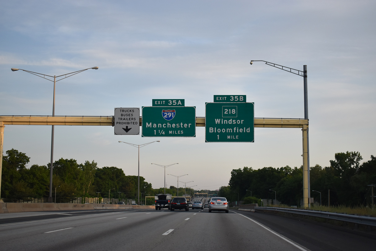I-91 south at I-291/Route 218 - Windsor, CT