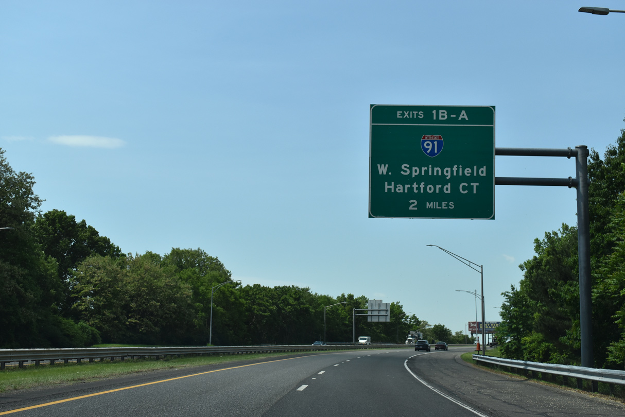 I-291/US 20 west at I-91 - Springfield, MA